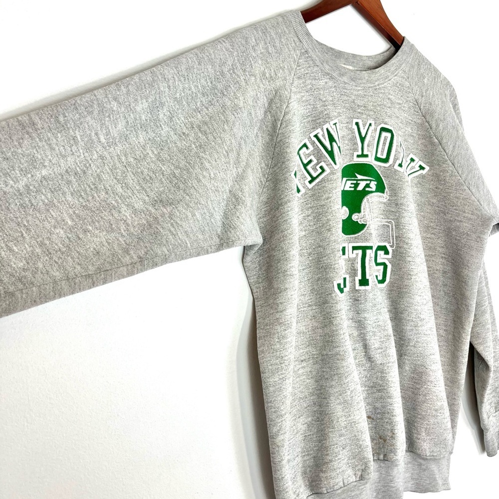 Vintage 80’s New York Jet’s Crewneck Sweatshirt Size XL - Picture 3 of 12